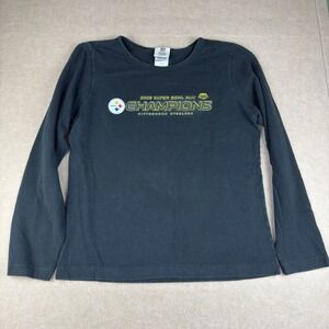 Pittsburgh Steelers‎ 2008 Super Bowl XLIII Champions Shirt Womens M Black NFL
